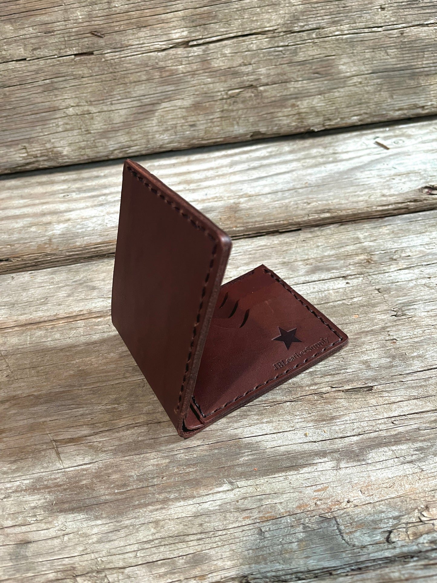 Handmade Leather Bifold Wallet-Harness